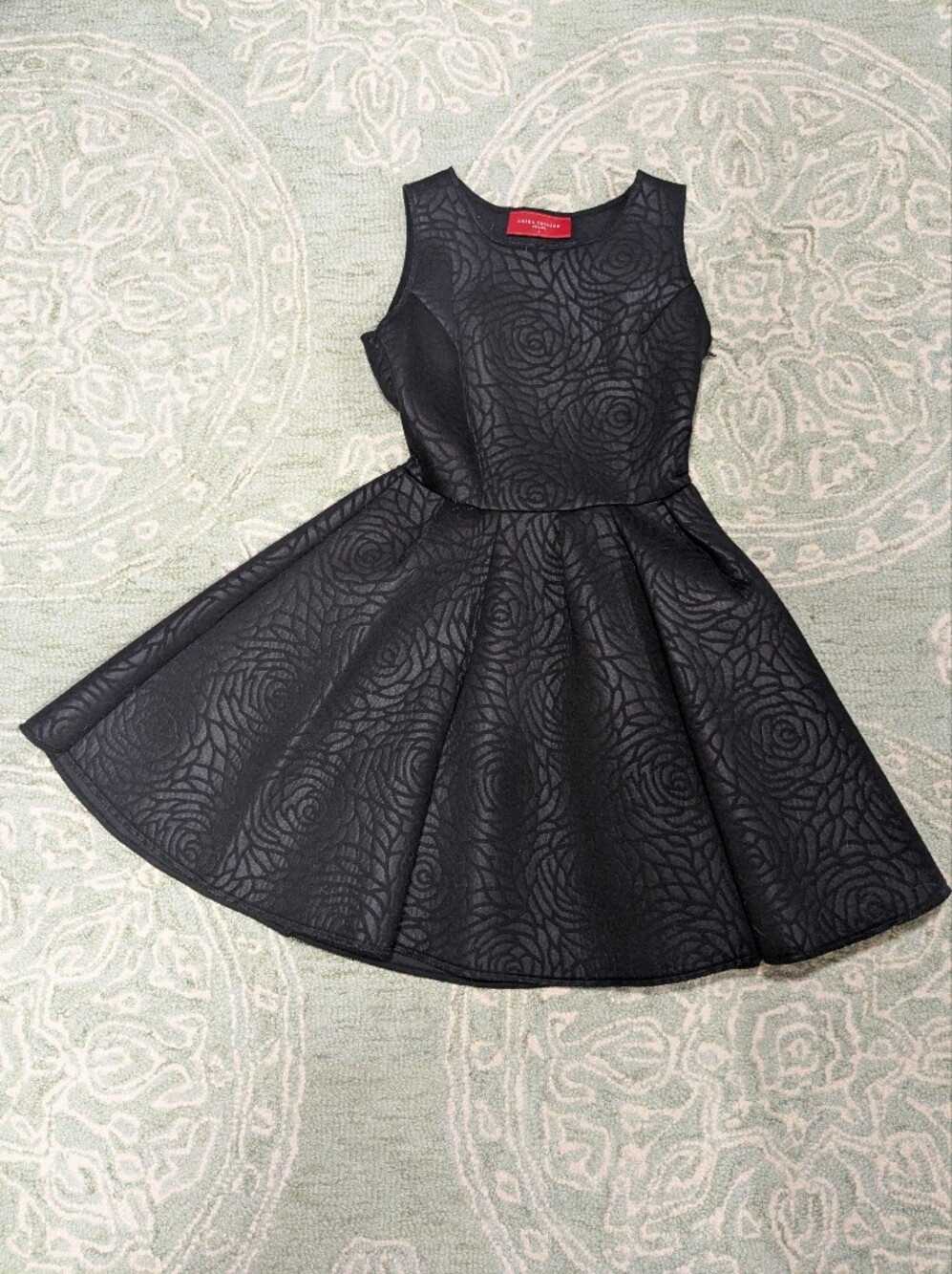 black rose dress with open back